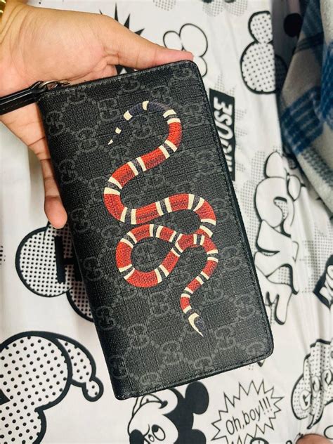 gucci kingsnake purse|Gucci kingsnake wallet review.